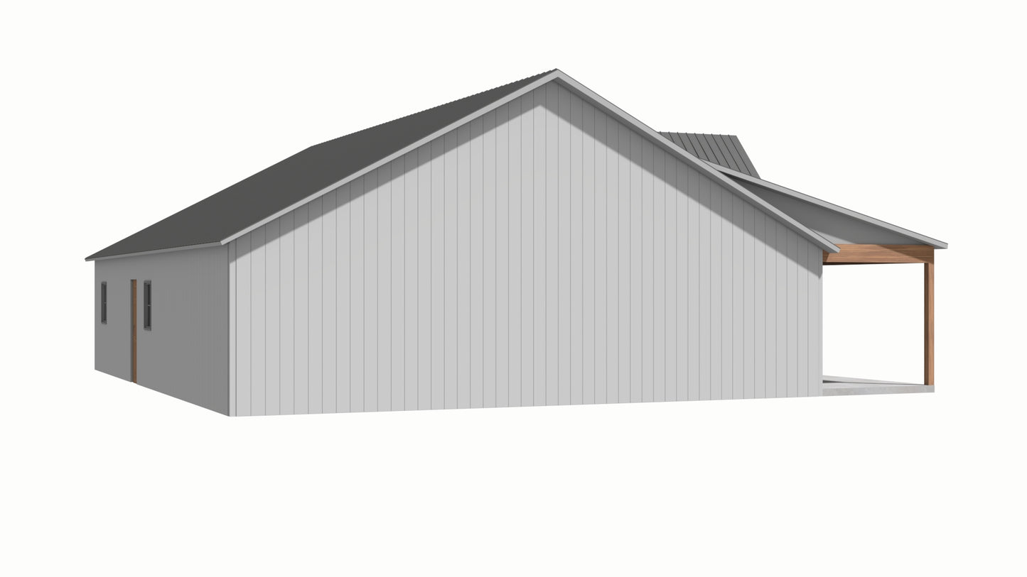BCO-40217-C Cassie Barndominium House Plan