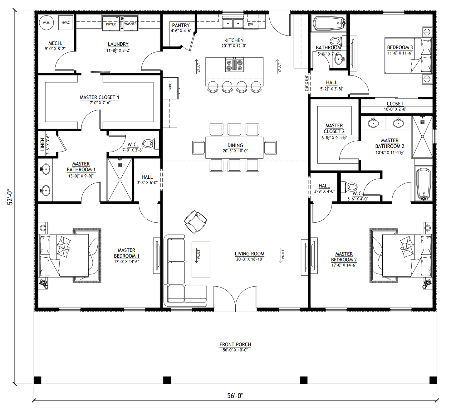 BCO-40217-C Cassie Barndominium House Plan