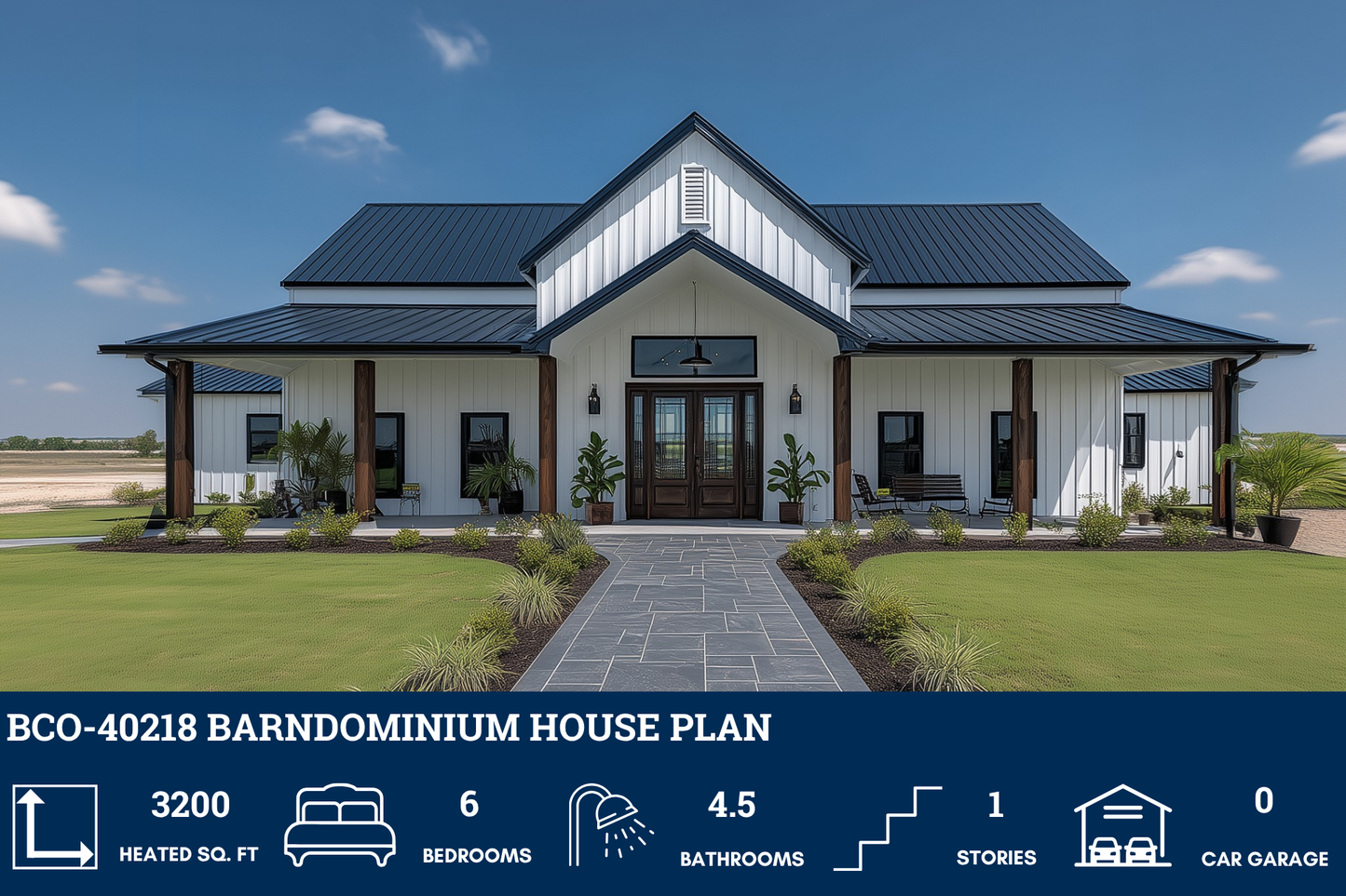 BCO-40218 Barndominium House Plan