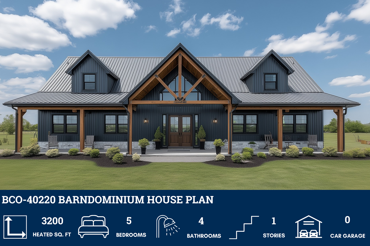 BCO-40220 Barndominium House Plan