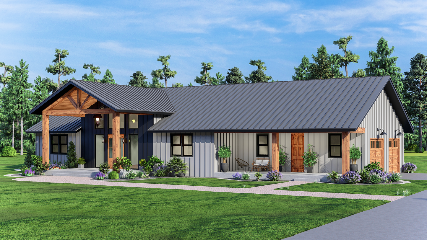 BCO-40222-T Taryn Barndominium House Plan