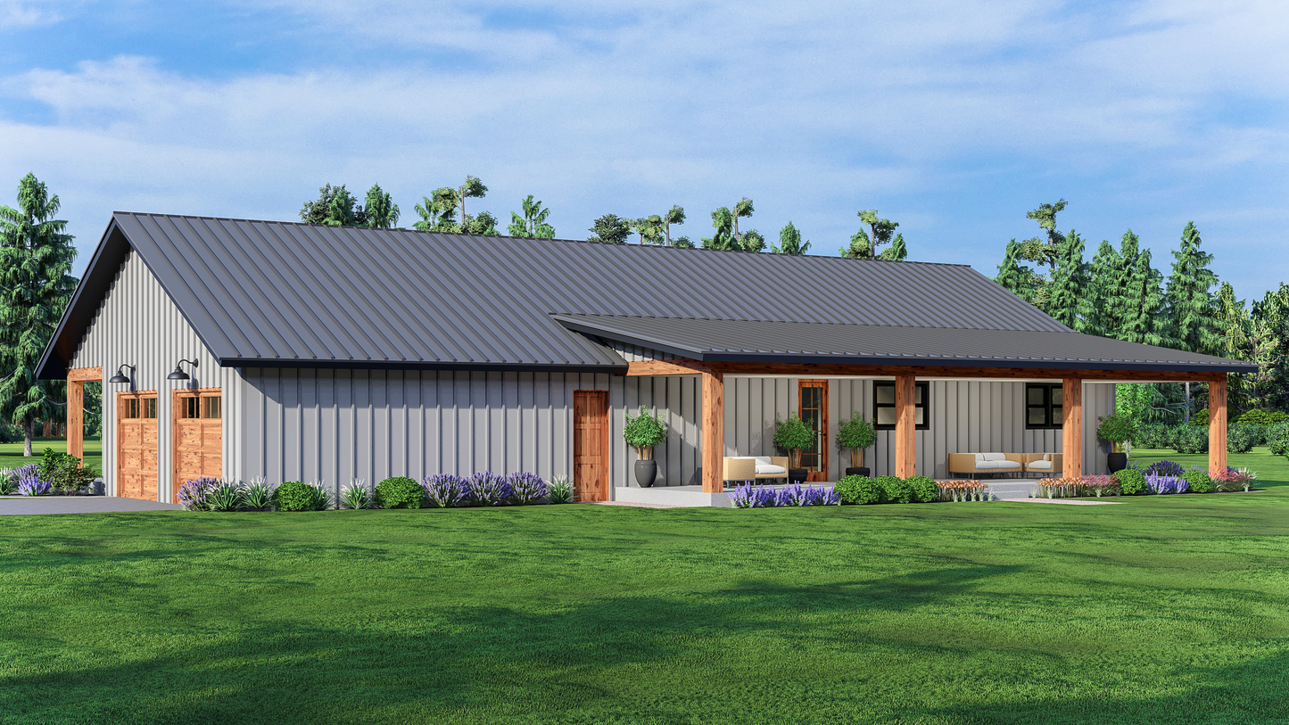 BCO-40222-T Taryn Barndominium House Plan