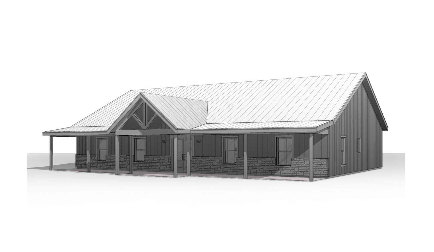 BCO-40224 Leah Barndominium House Plan