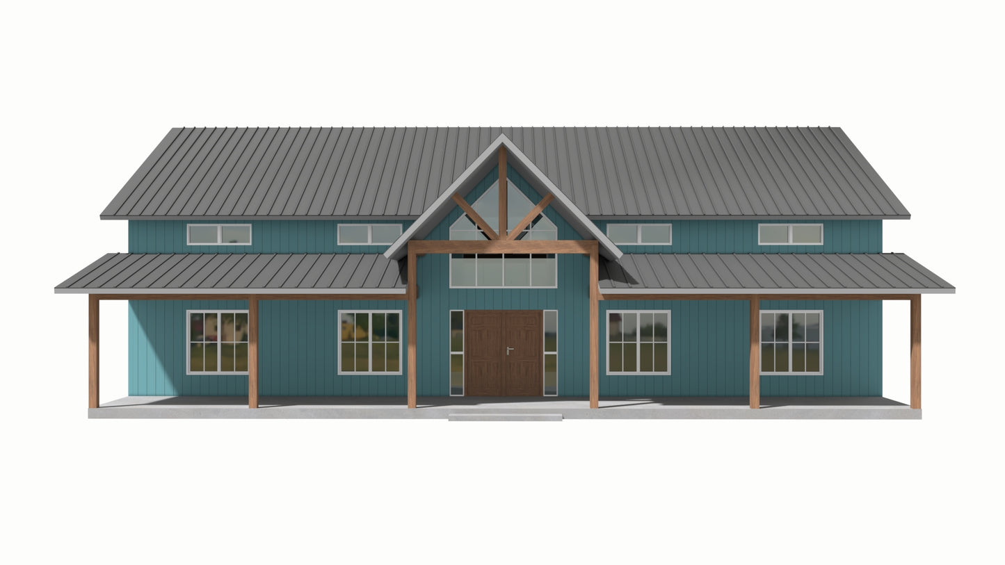 BCO-40225-M Mike Barndominium House Plan