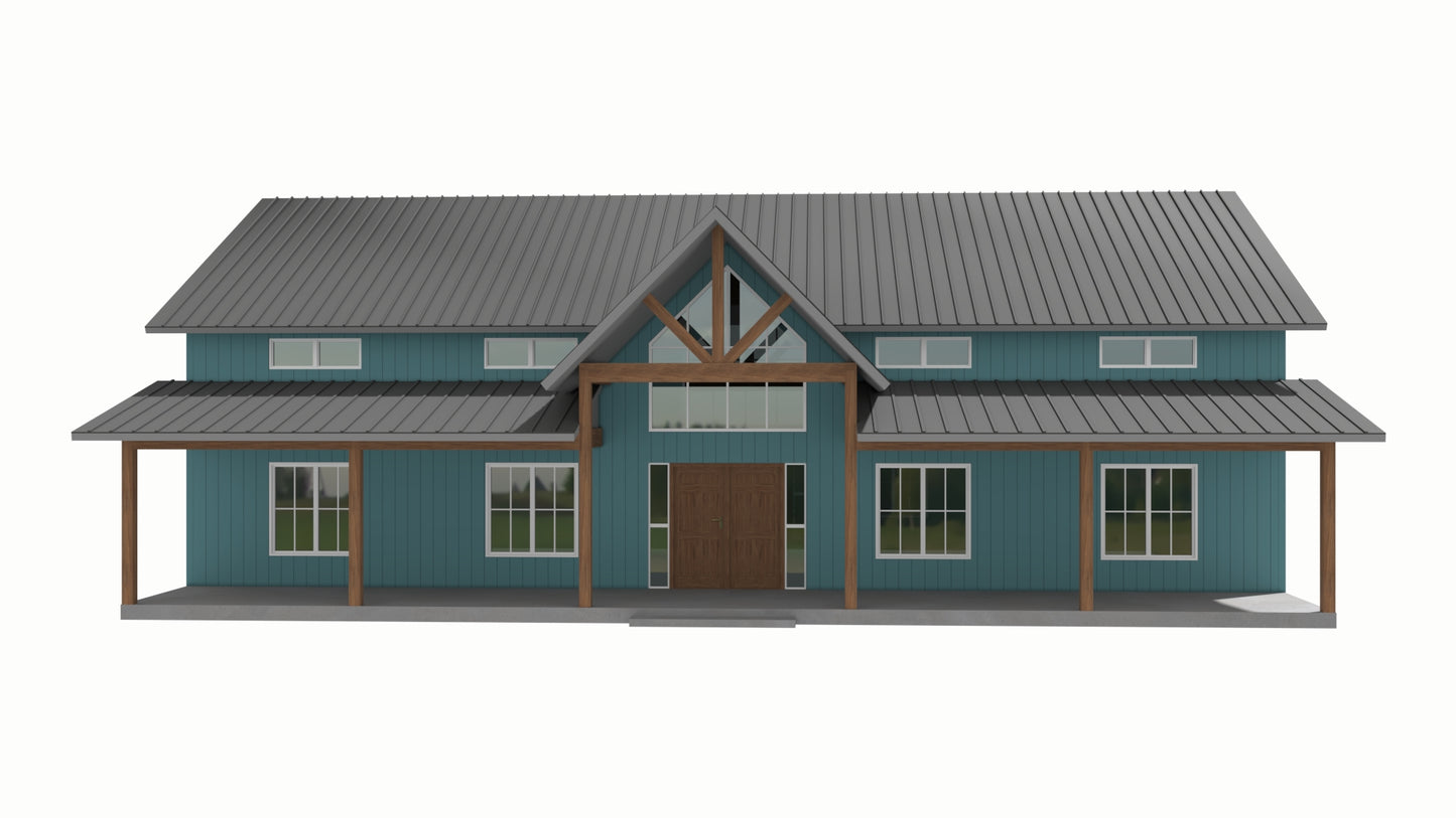 BCO-40225-M Mike Barndominium House Plan