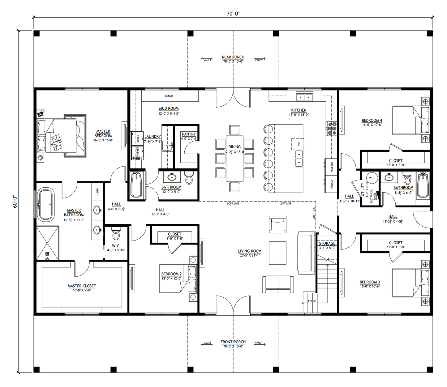 BCO-40225-M Mike Barndominium House Plan