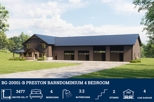 BG-20001-B Preston Barndominium House Plan