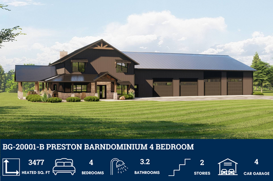 BG-20001-B Preston Barndominium House Plan