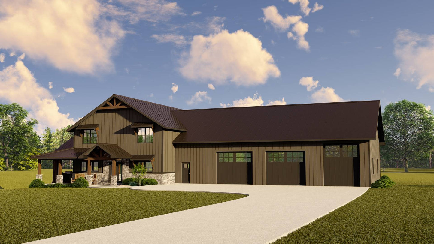 BG-20008 Harrison Barndominium House Plan