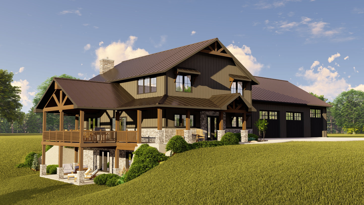 BG-20008 Harrison Barndominium House Plan
