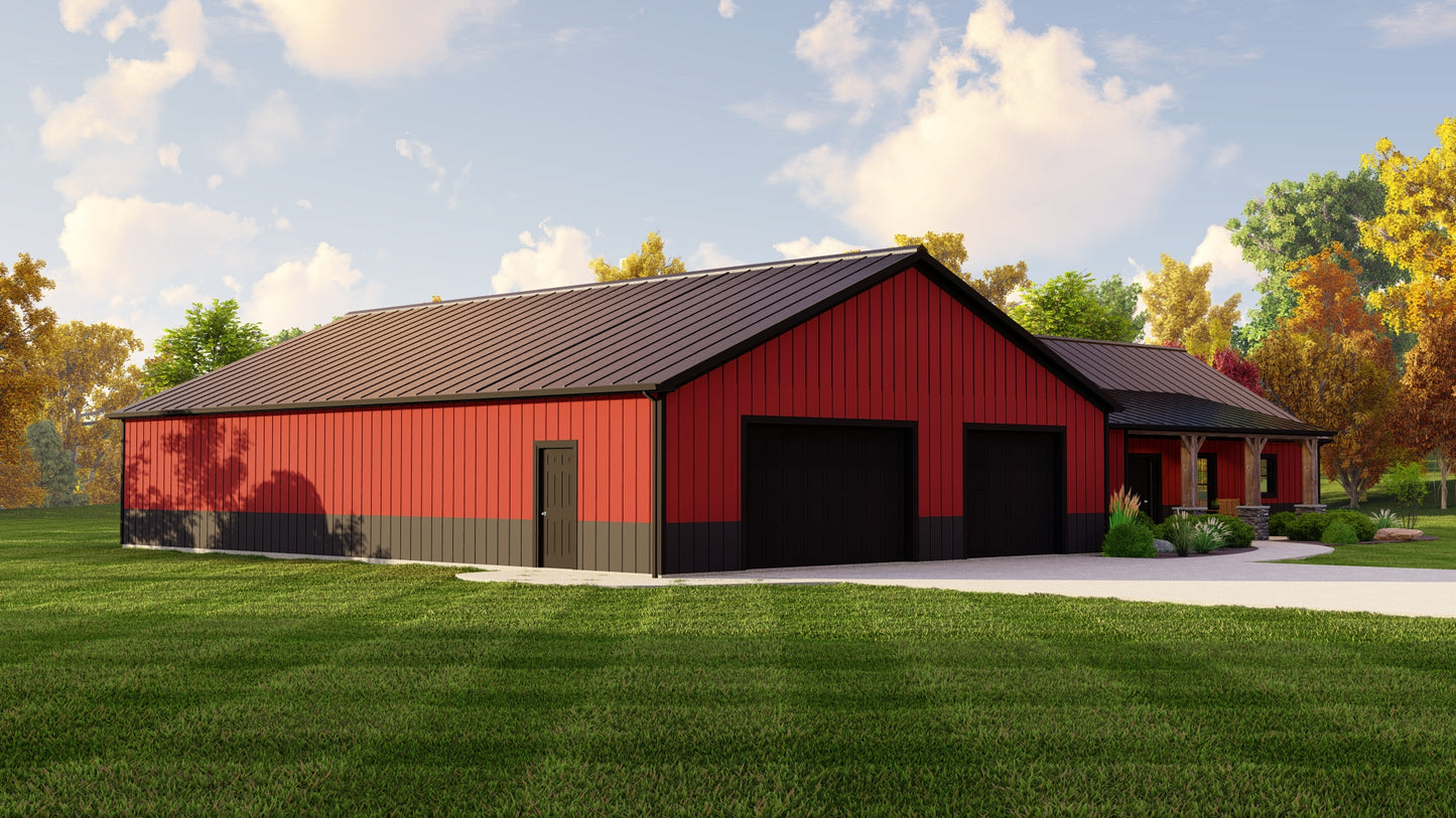 BG-20009 Everett Barndominium House Plan