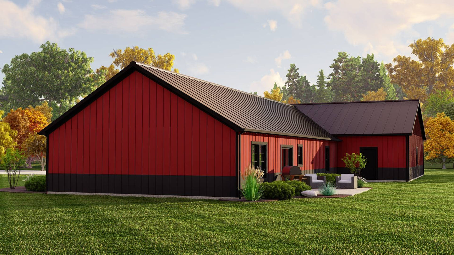 BG-20009 Everett Barndominium House Plan
