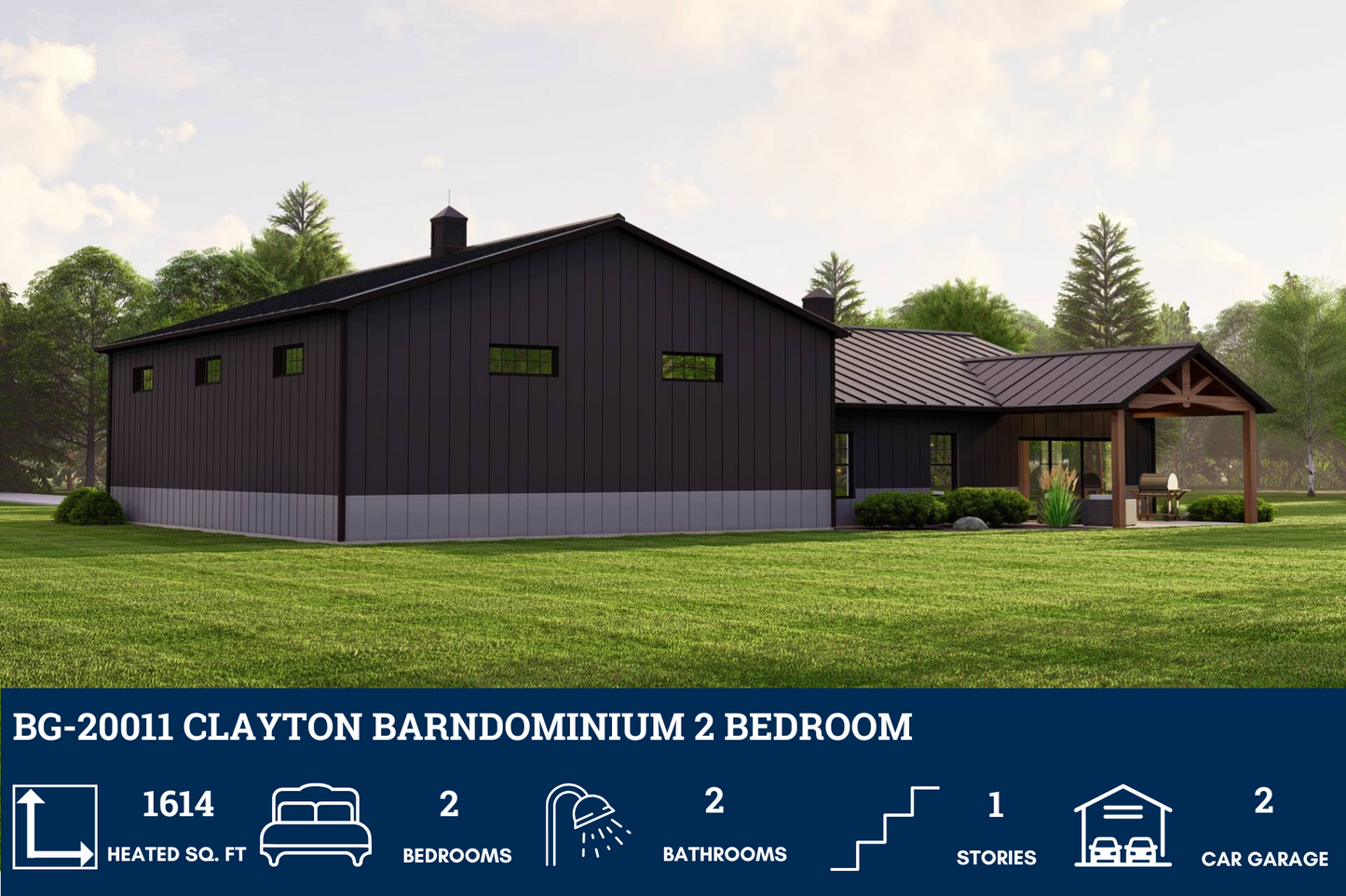BG-20011 Clayton Barndominium House Plan