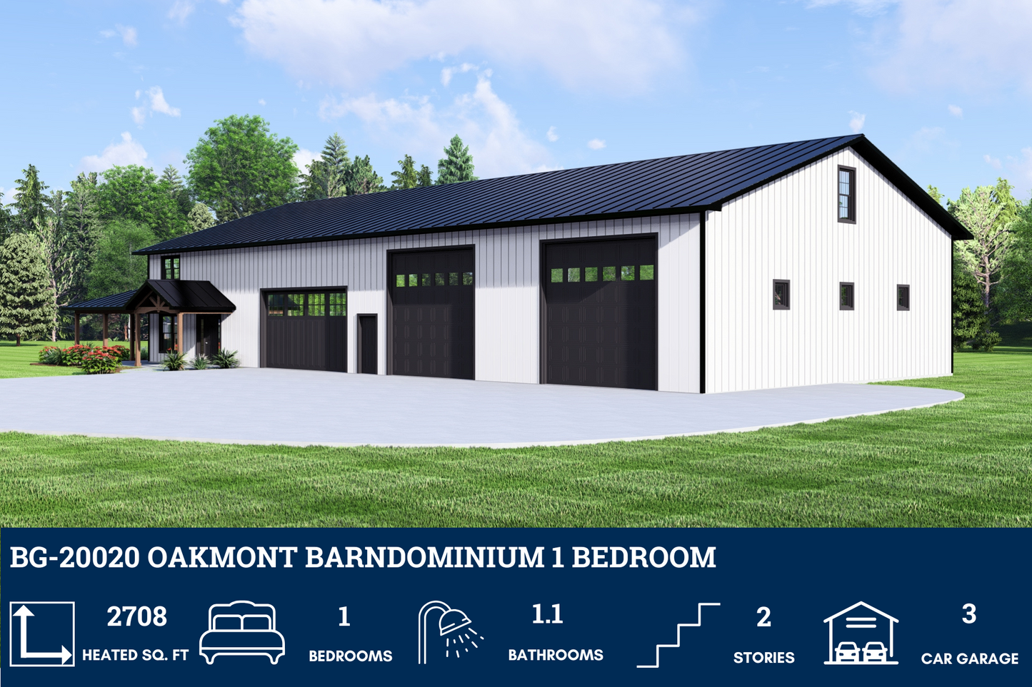 BG-20020 Oakmont Barndominium House Plan