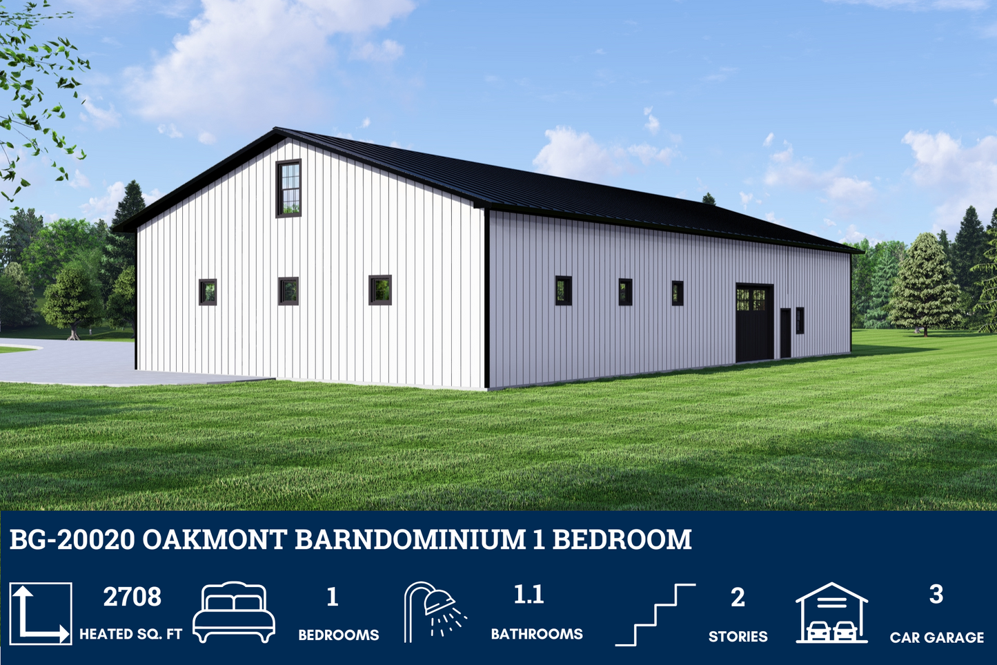 BG-20020 Oakmont Barndominium House Plan