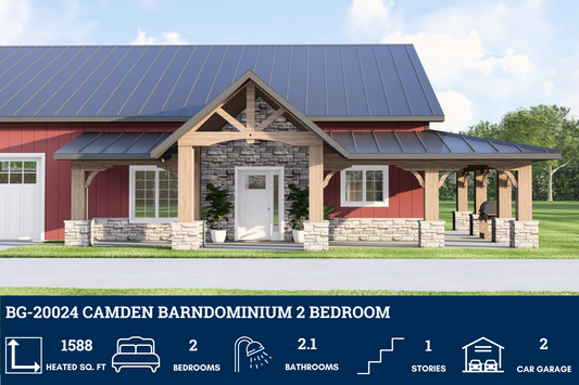 BG-20024 Camden Barndominium House Plan