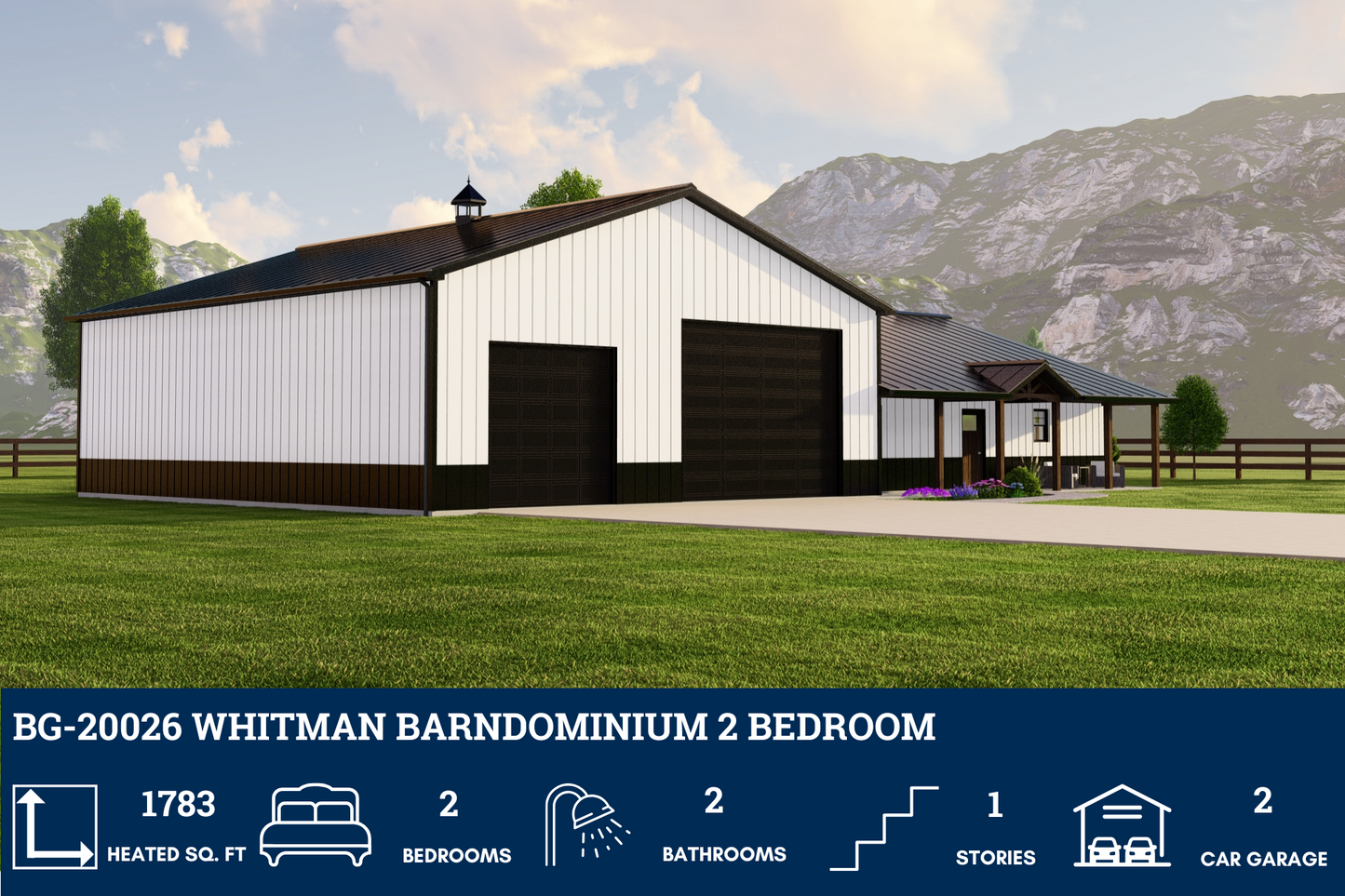 BG-20026 Whitman Barndominium House Plan