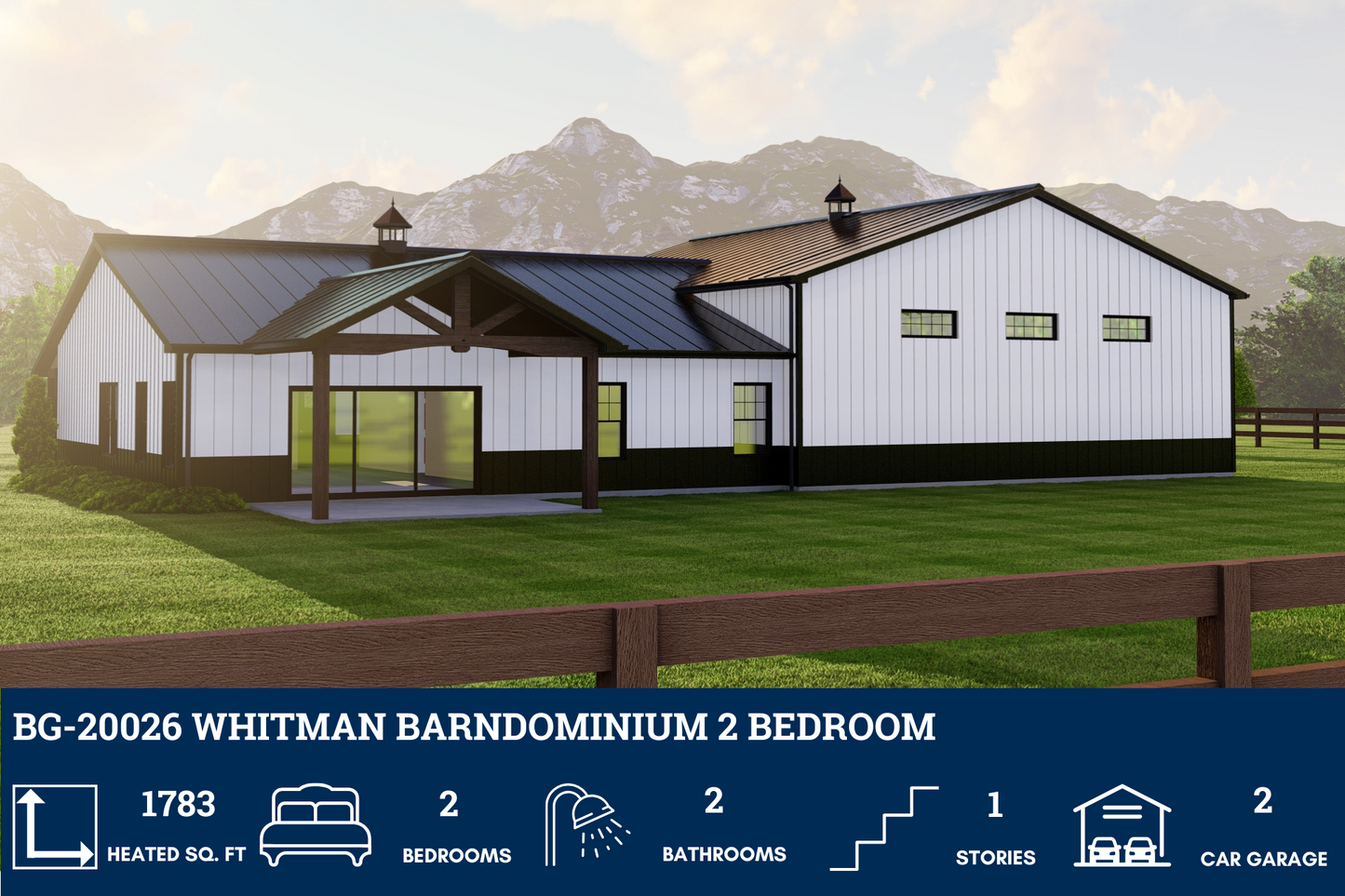 BG-20026 Whitman Barndominium House Plan