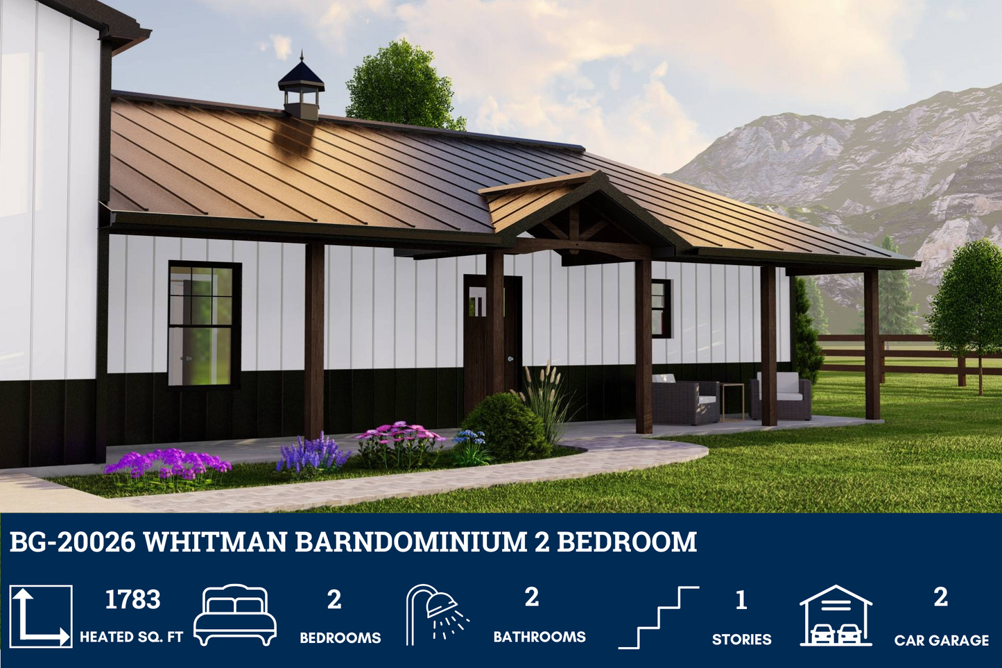 BG-20026 Whitman Barndominium House Plan