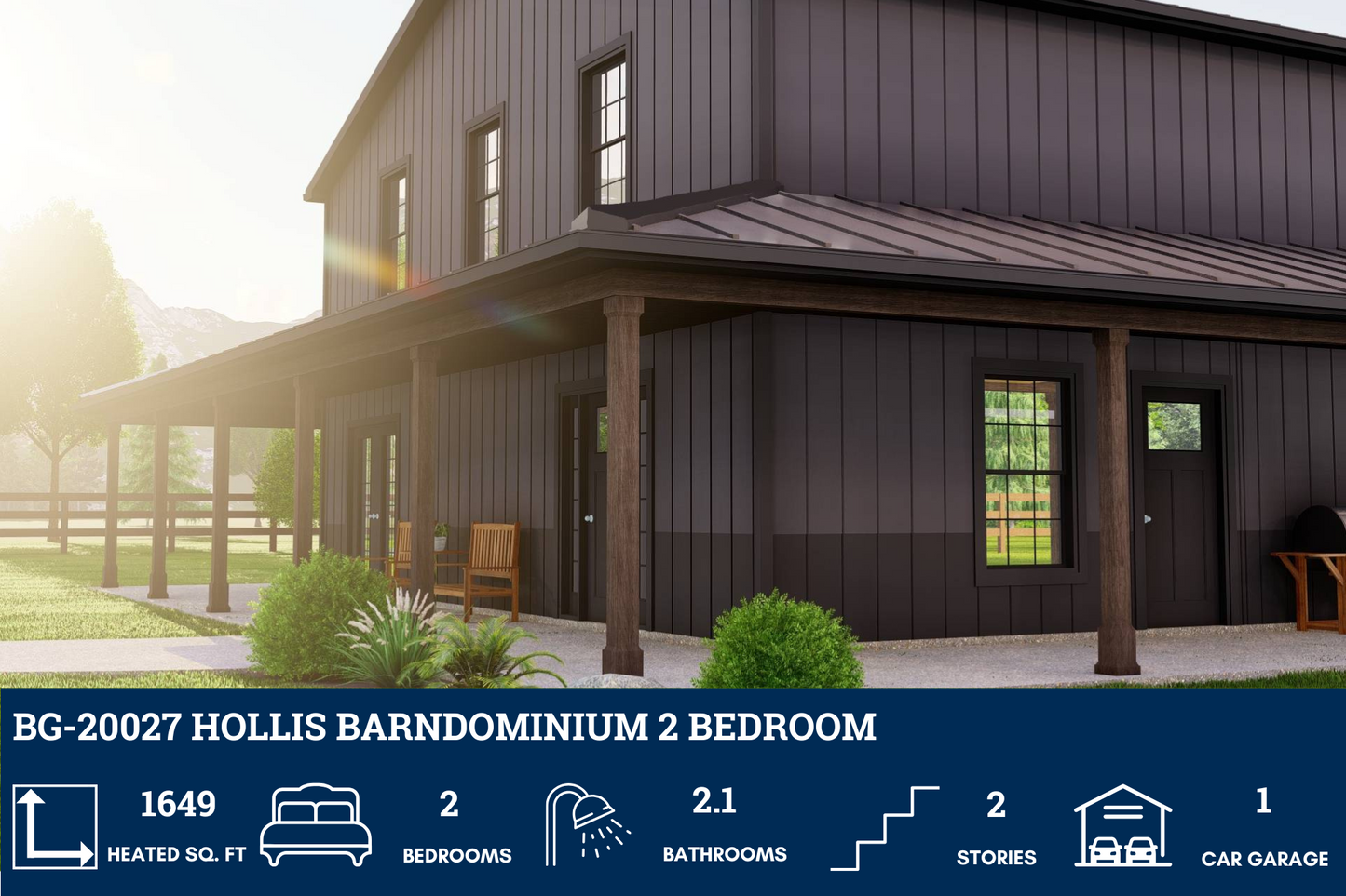 BG-20027 Hollis Barndominium House Plan