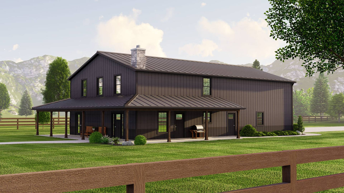 BG-20027 Hollis Barndominium House Plan