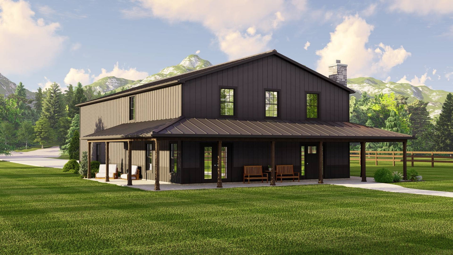 BG-20027 Hollis Barndominium House Plan