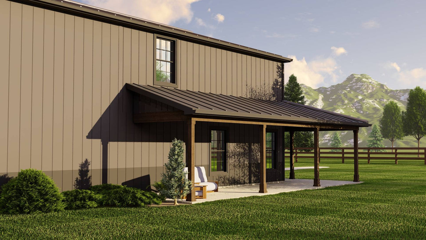 BG-20027 Hollis Barndominium House Plan