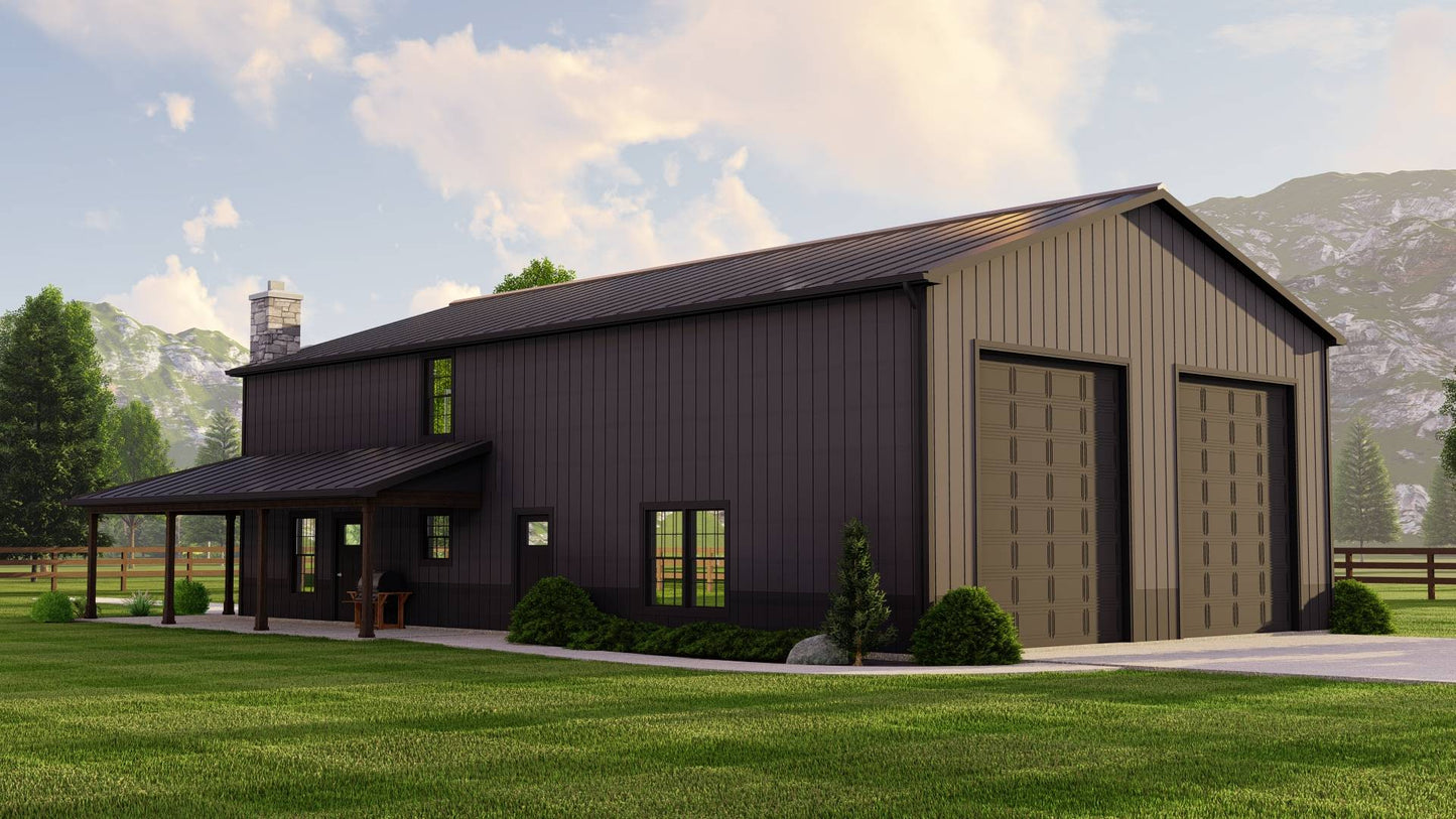 BG-20027 Hollis Barndominium House Plan