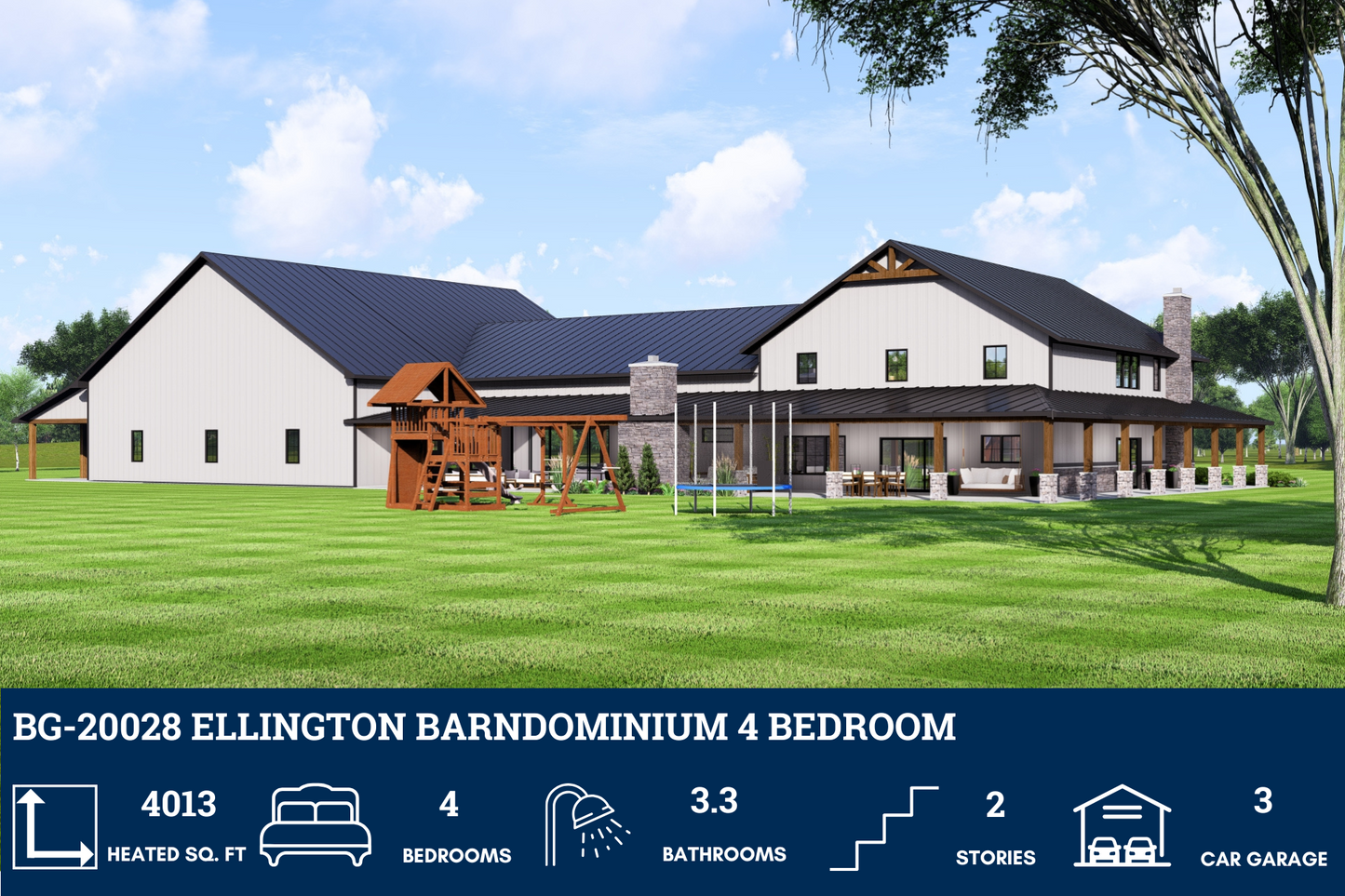 BG-20028 Ellington Barndominium House Plan
