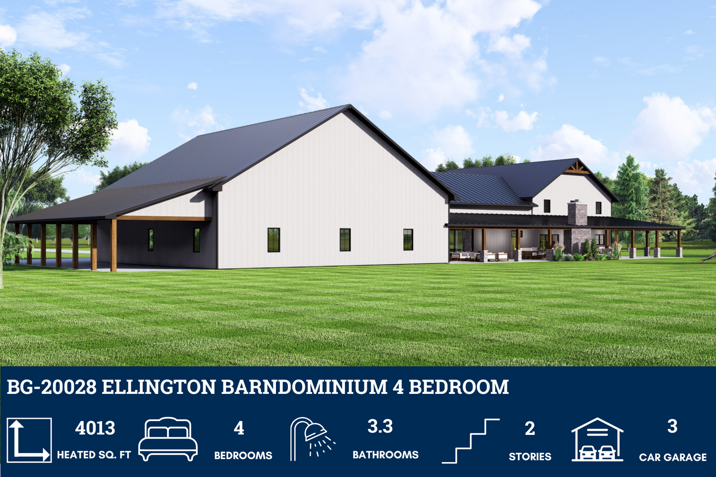 BG-20028 Ellington Barndominium House Plan
