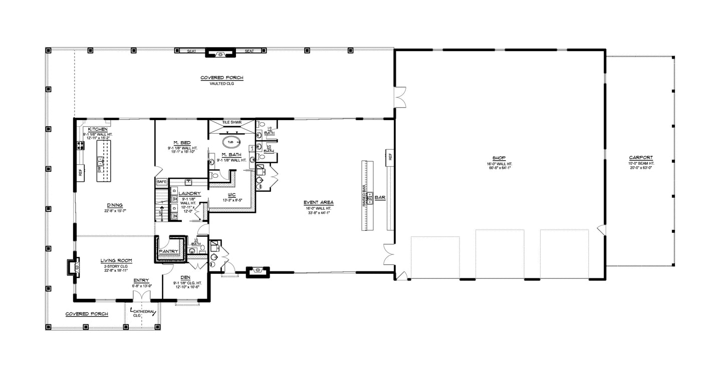 BG-20028 Ellington Barndominium House Plan