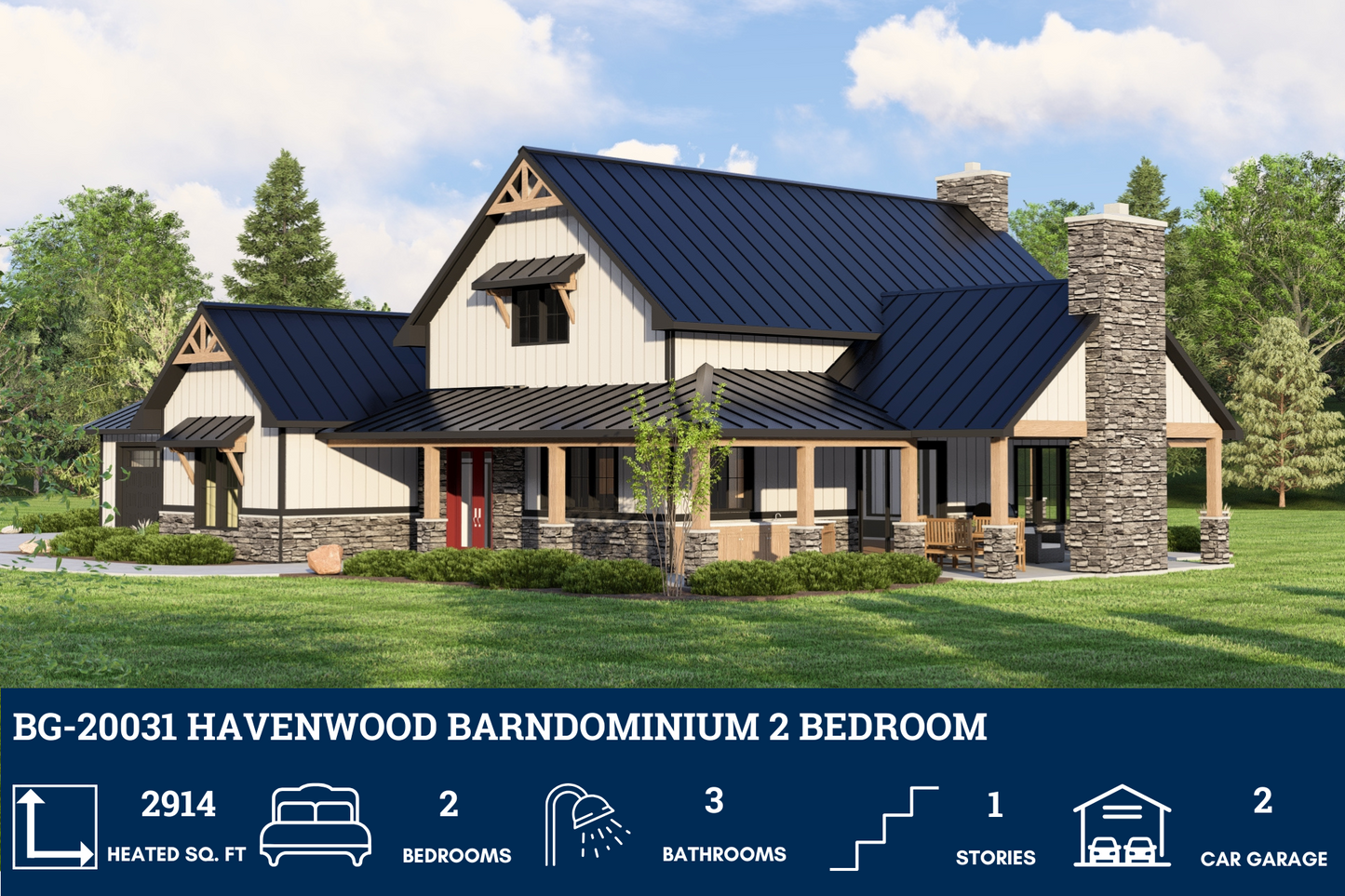 BG-20031 Havenwood Barndominium House Plan