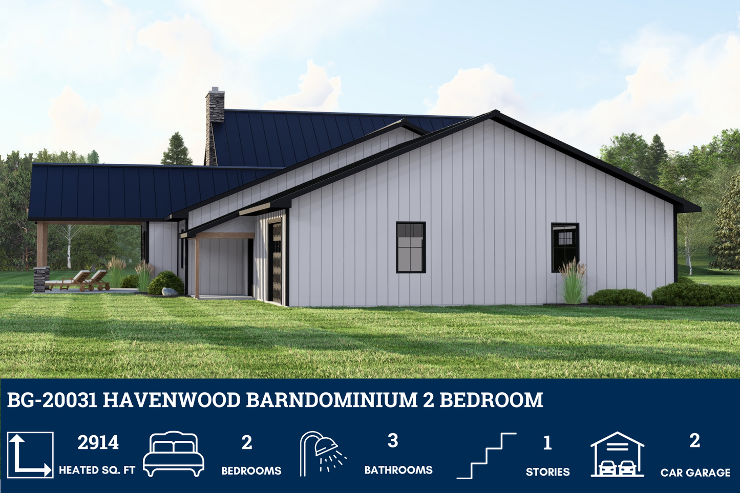 BG-20031 Havenwood Barndominium House Plan