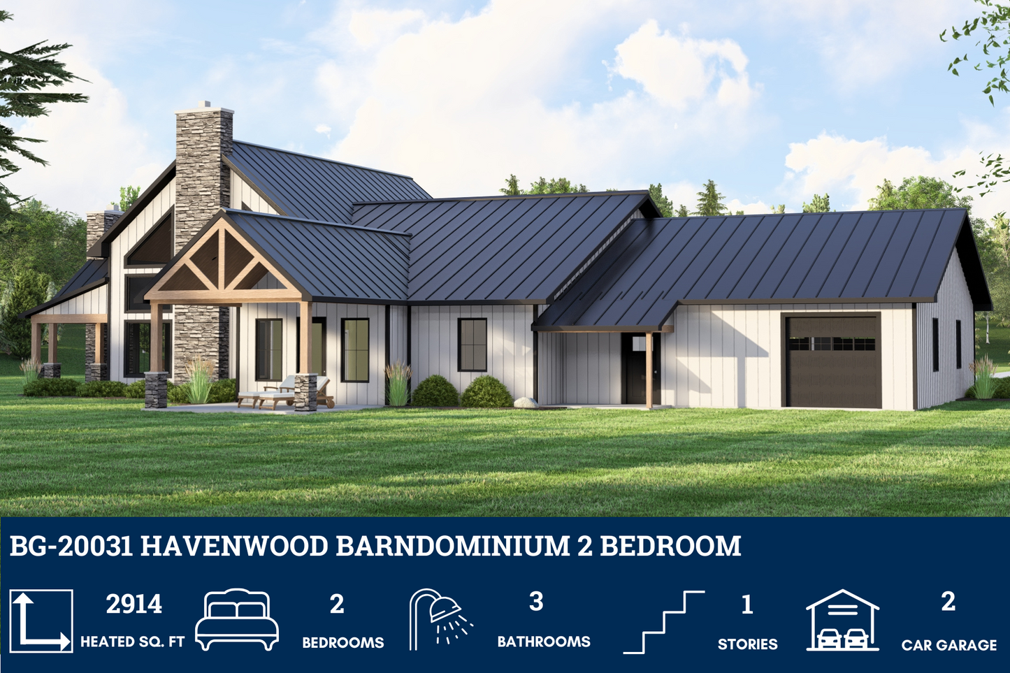 BG-20031 Havenwood Barndominium House Plan