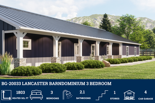 BG-20033 Lancaster Barndominium House Plan