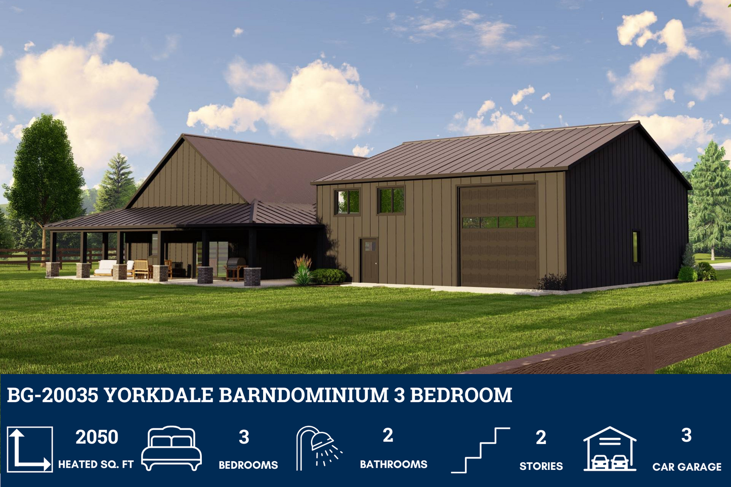 BG-20035 Yorkdale Barndominium House Plan