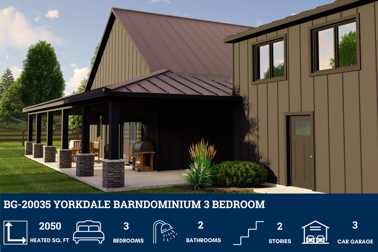 BG-20035 Yorkdale Barndominium House Plan