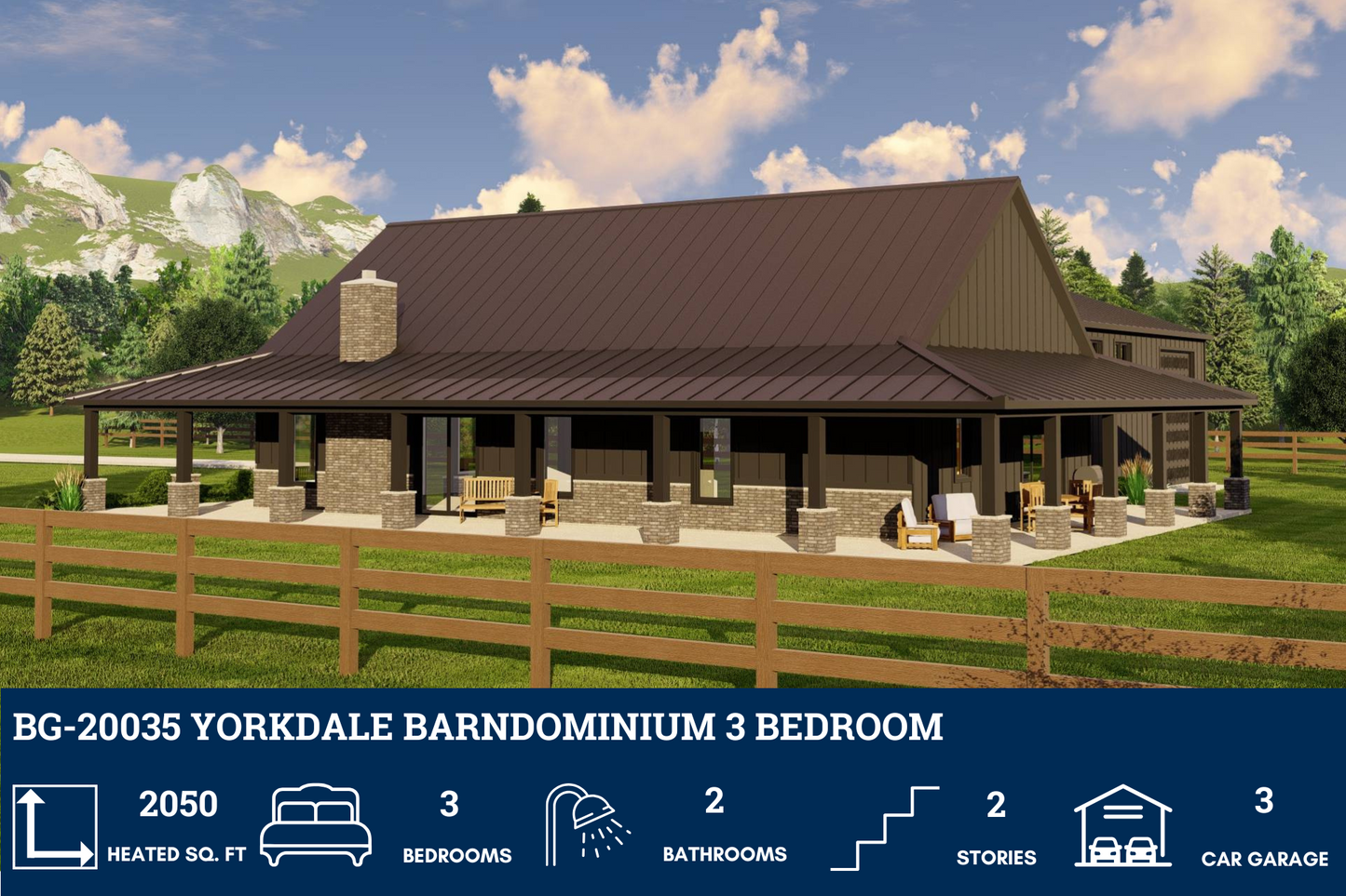 BG-20035 Yorkdale Barndominium House Plan