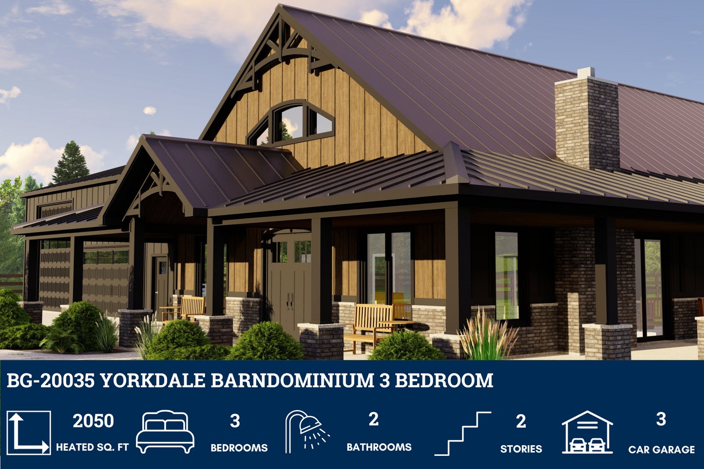 BG-20035 Yorkdale Barndominium House Plan