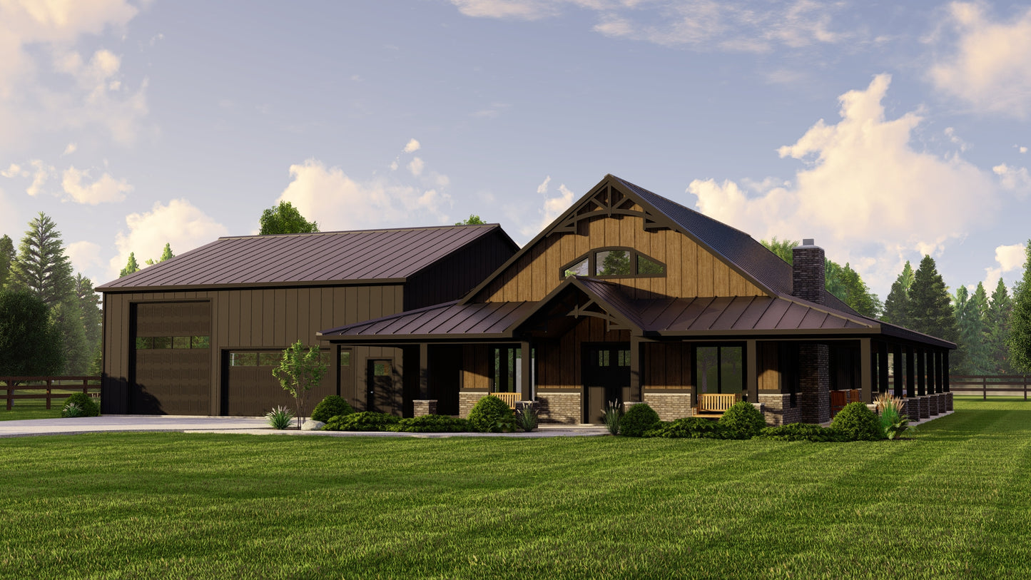 BG-20035 Yorkdale Barndominium House Plan