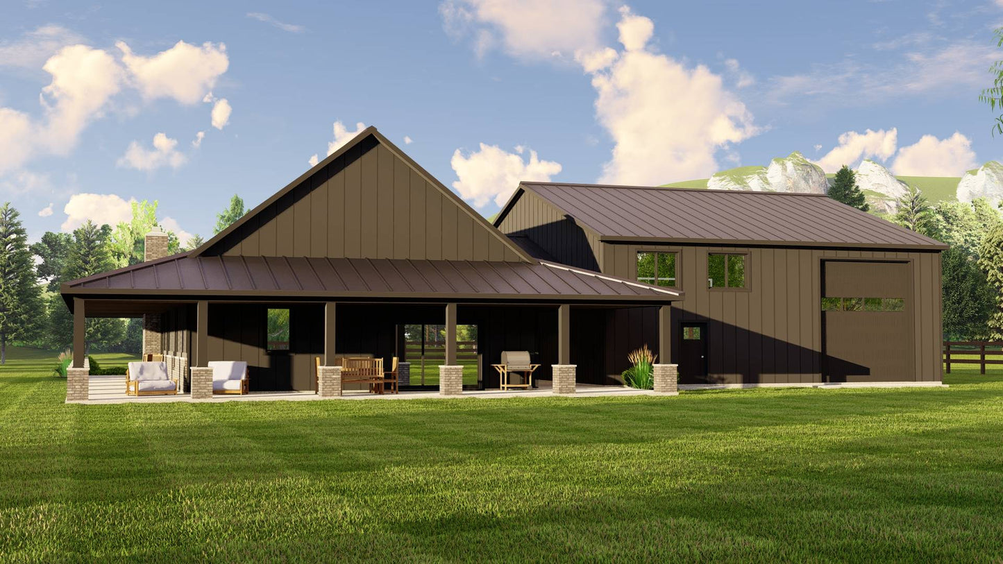 BG-20035 Yorkdale Barndominium House Plan