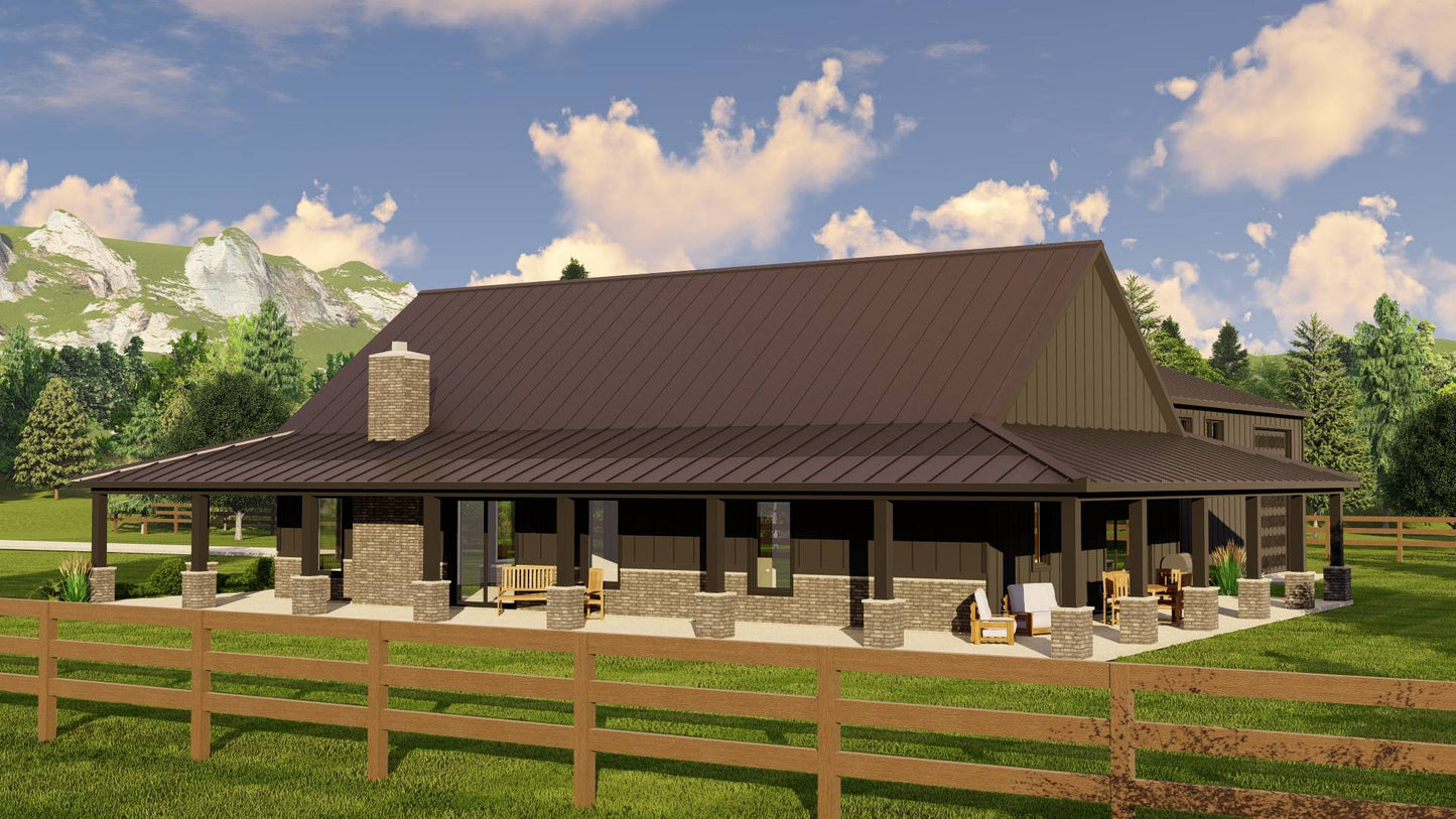 BG-20035 Yorkdale Barndominium House Plan