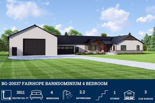 BG-20037 Fairhope Barndominium House Plan