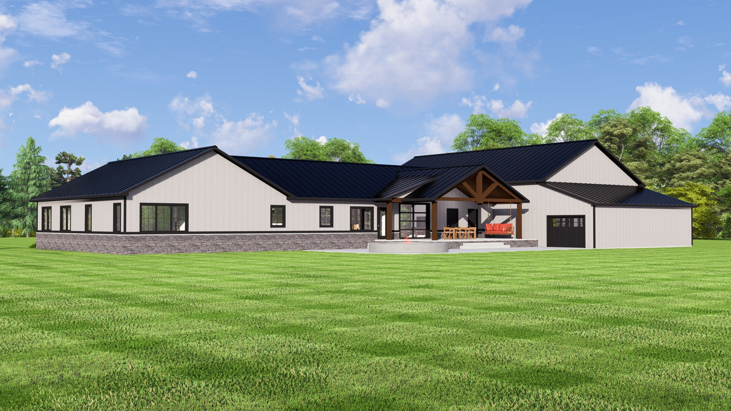 BG-20037 Fairhope Barndominium House Plan
