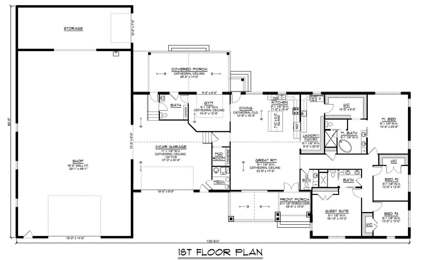 BG-20037 Fairhope Barndominium House Plan