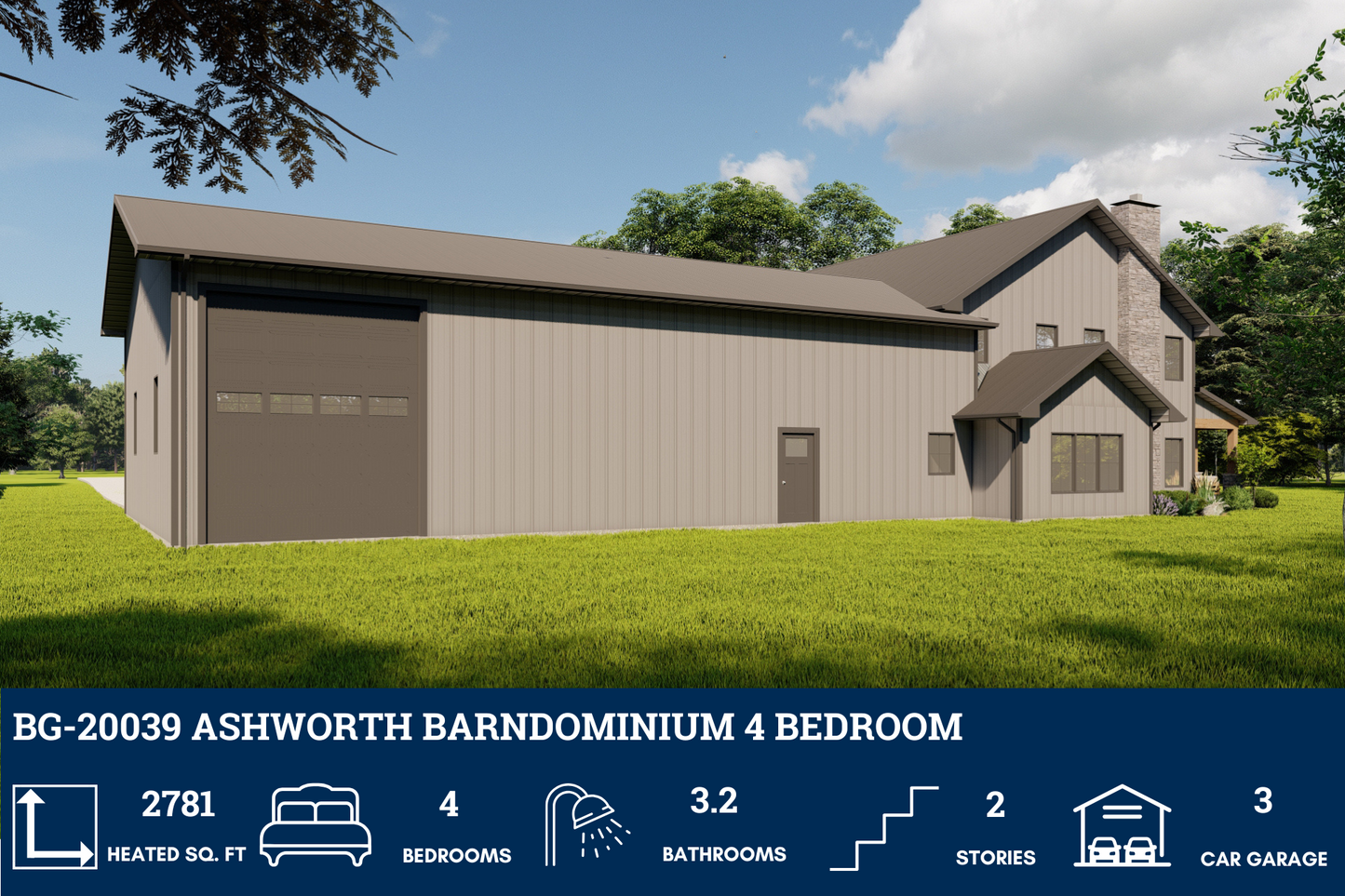 BG-20039 Ashworth Barndominium House Plan