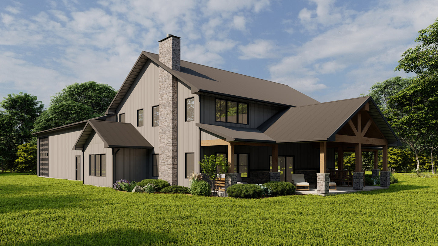 BG-20039 Ashworth Barndominium House Plan
