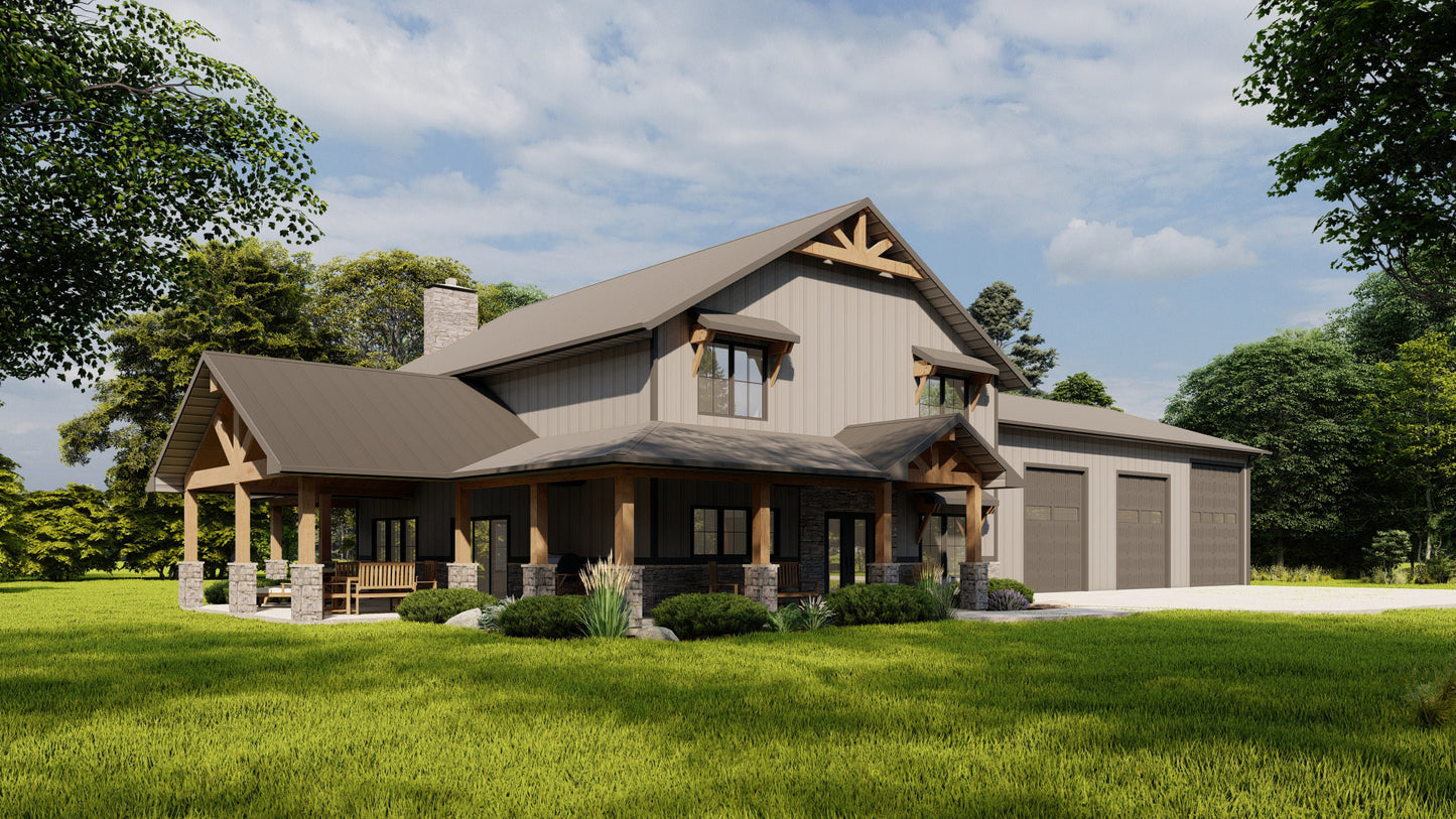 BG-20039 Ashworth Barndominium House Plan