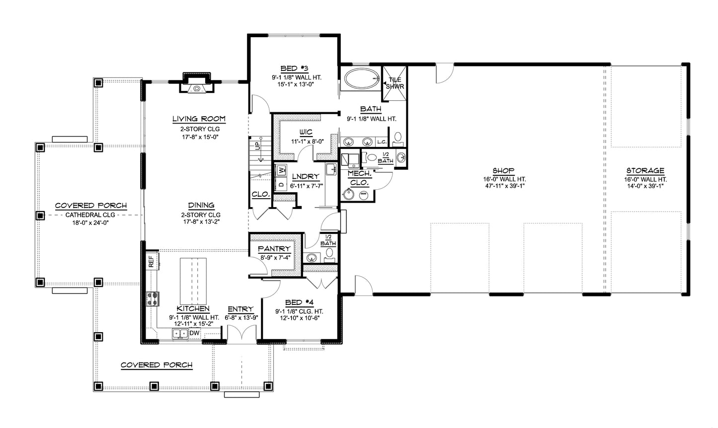 BG-20039 Ashworth Barndominium House Plan