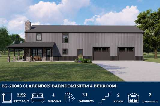 BG-20040 Clarendon Barndominium House Plan